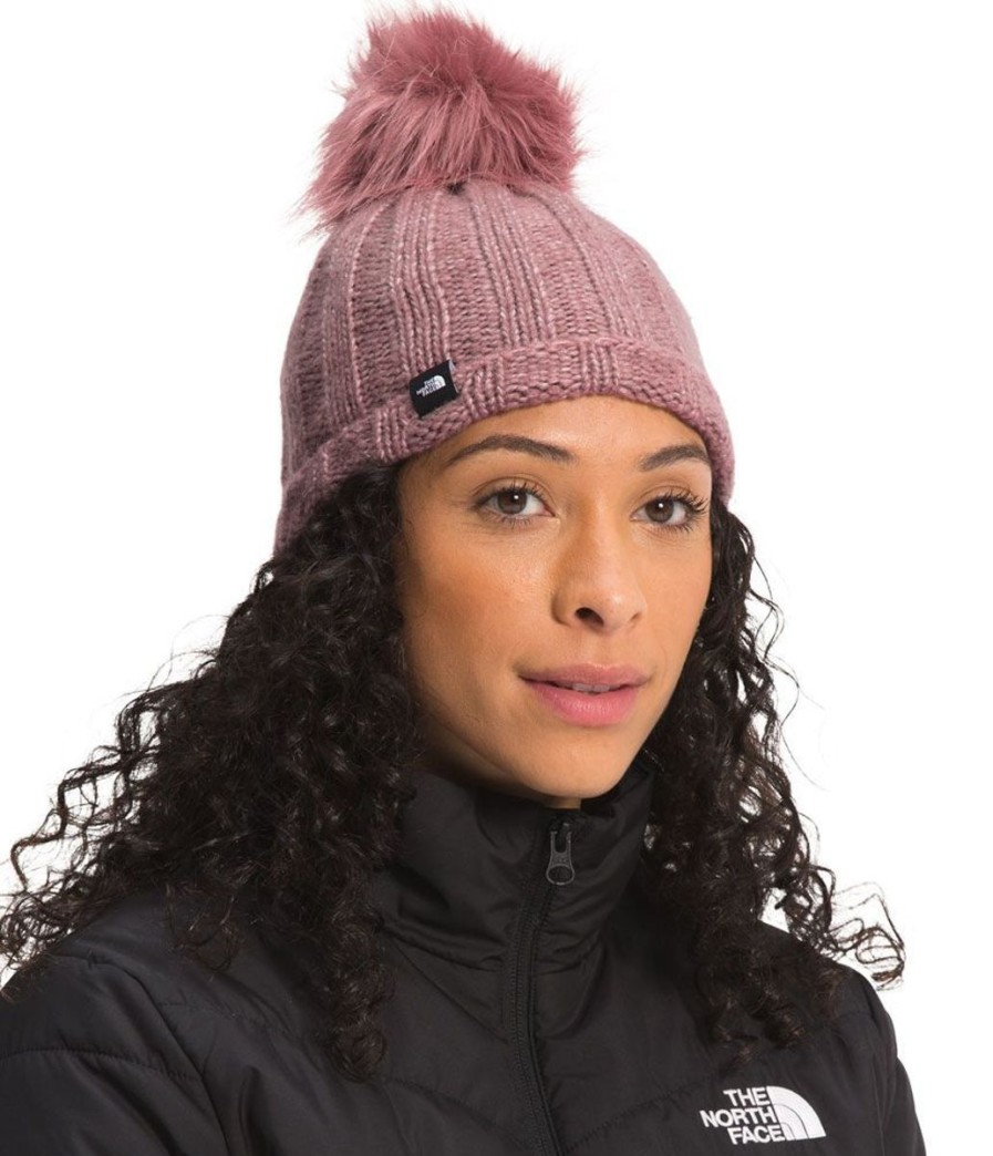 Clothing The North Face Hats | The North Face Women'S Oh-Mega City Pom Beanie - Twilight Mauve