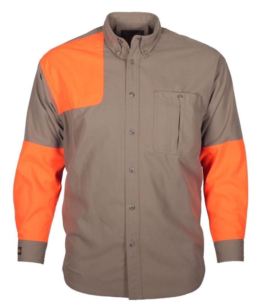 Hunting Gamehide | Gamehide Mens' Upland Shooting Shirt - Tan/Blaze Orange