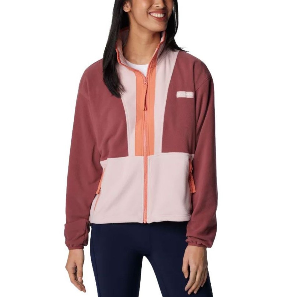 Clothing Columbia Jackets | Columbia Womens' Back Bowl Fleece /Dusty Pink Beetroot