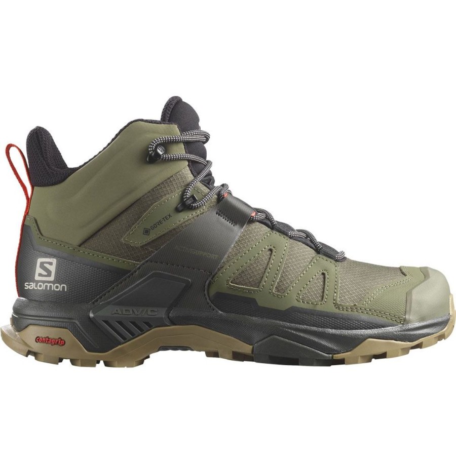 Footwear Salomon Men'S Hiking Boots | Salomon Men'S X Ultra 4 Mid Gtx Hiking Boots - Deep Lichen Green/Peat/Kelp