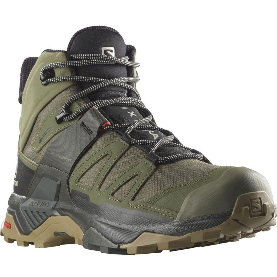 Footwear Salomon Men'S Hiking Boots | Salomon Men'S X Ultra 4 Mid Gtx Hiking Boots - Deep Lichen Green/Peat/Kelp