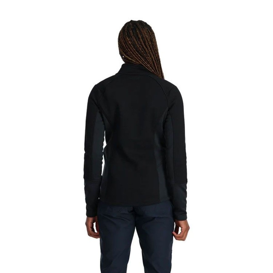 Clothing Spyder Sweaters | Spyder Women'S Bandita Full Zip Fleece Sweater Black