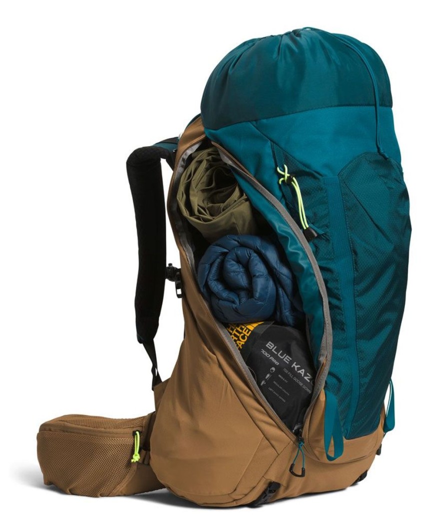 Camping The North Face Backpacking Packs | The North Face Terra 55 Backpack L/Xl - Blue Coral/Brown