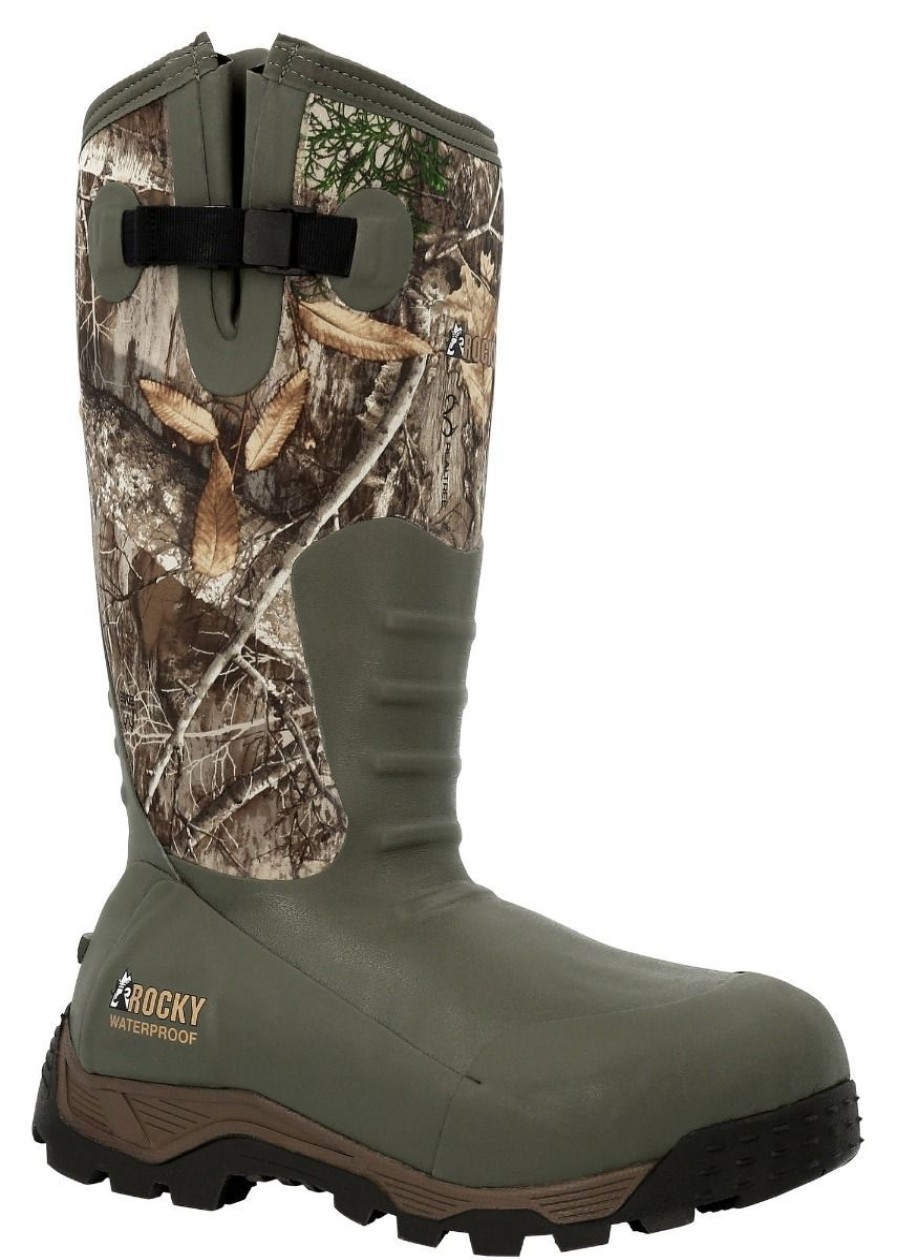 Footwear Rocky Men'S Hunting Boots | Rocky Men'S Rocky Sport Pro Waterproof 1200G Insulated Rubber Hunting Boots - Edge