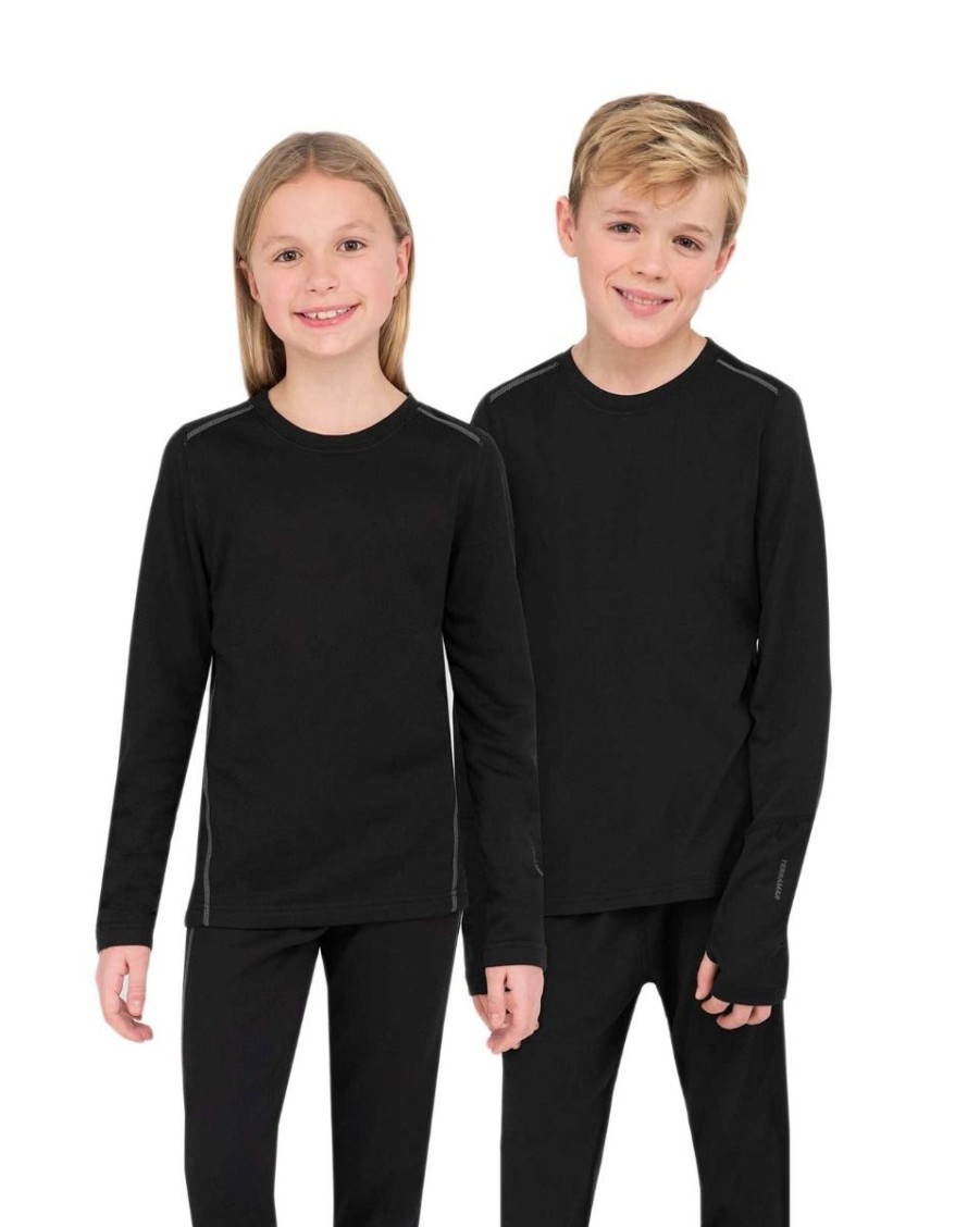 Clothing Terramar Boys' Clothing | Terramar Kid'S Genesis Heritage 4.0 Crew - Onyx