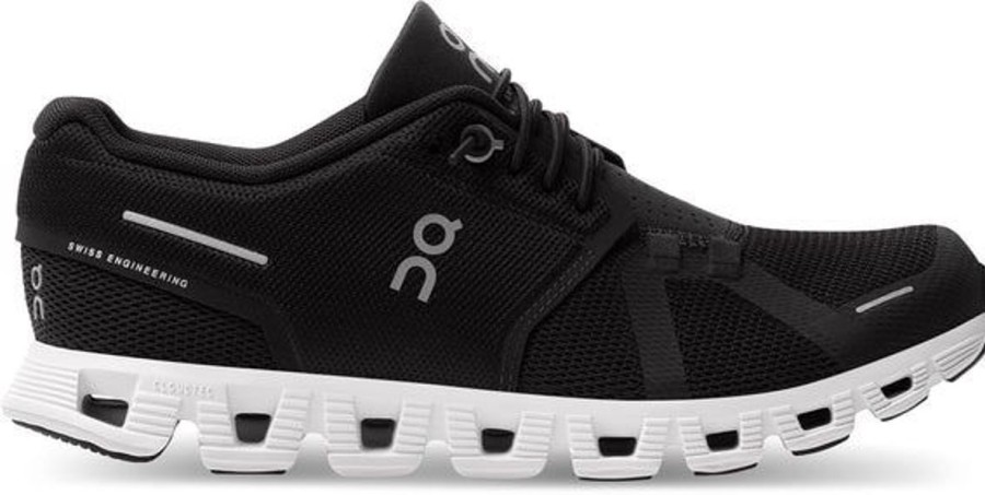 Footwear On Running Women'S Athletic Shoes | On Running Women'S Cloud 5 Running Shoes - Black/White