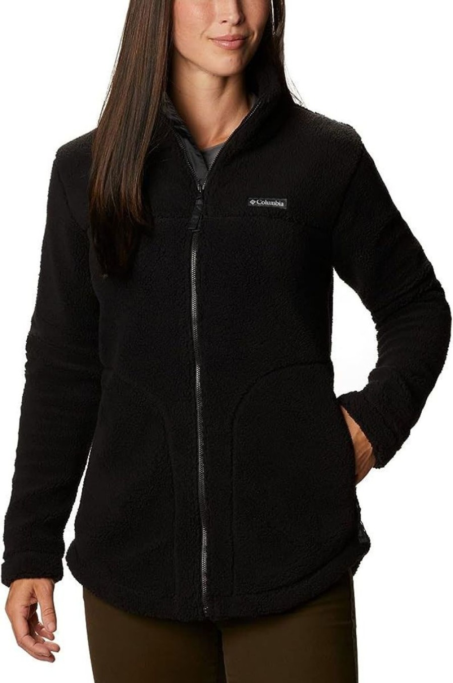 Clothing Columbia Jackets | Columbia Womens' West Bend Full Zip Fleece Jacket Black