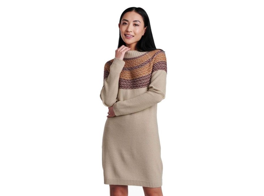 Clothing Kuhl Skirts & Dresses | Kuhl Womens' Lucia Sweater Dress Stone