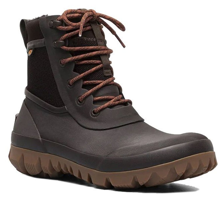 Footwear Bogs Men'S Winter Boots | Bogs Men'S Arcata Urban Lace - Dark Brown