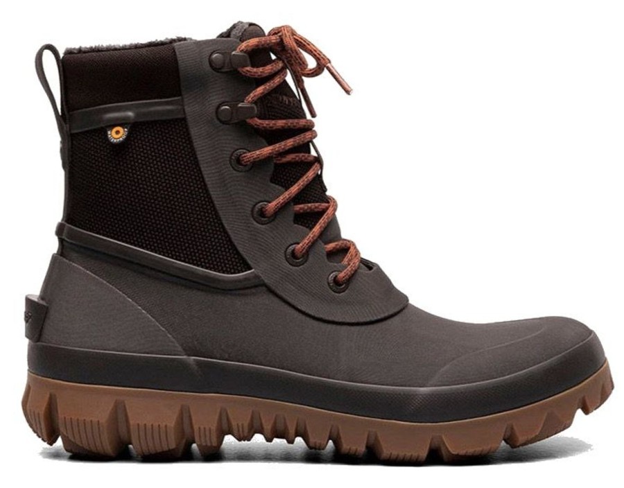 Footwear Bogs Men'S Winter Boots | Bogs Men'S Arcata Urban Lace - Dark Brown