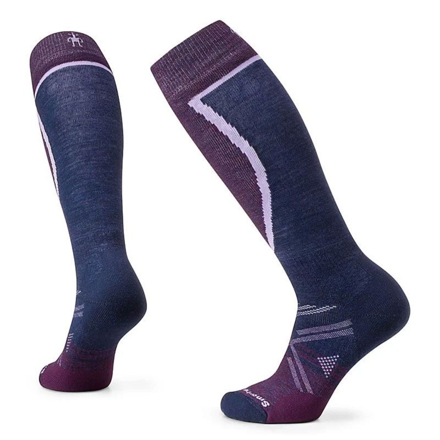 Footwear Smartwool Women'S Socks | Smartwool Womens' Ski Full Cushion Over The Calf Sock Purple Iris