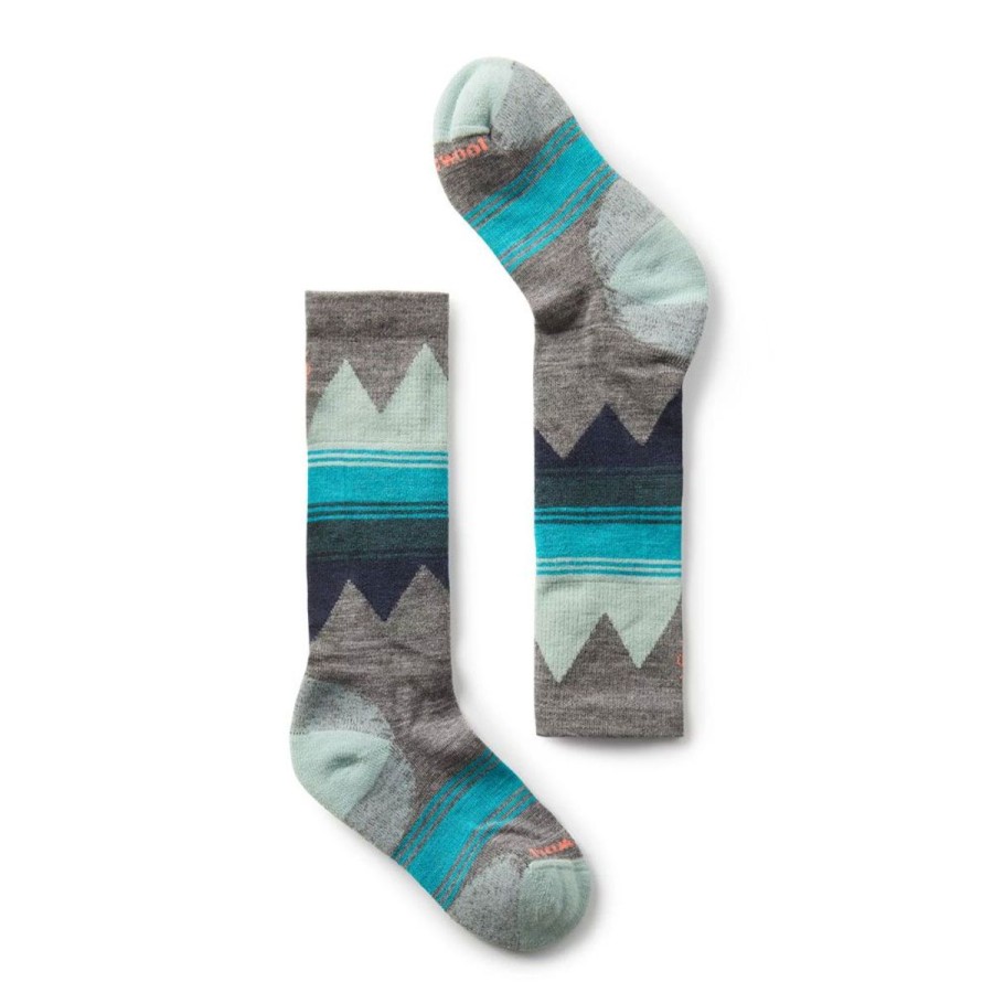 Footwear Smartwool Kids' Socks | Smartwool Kids' Ski Light Cushion Over-The-Cuff Socks - Medium Gray