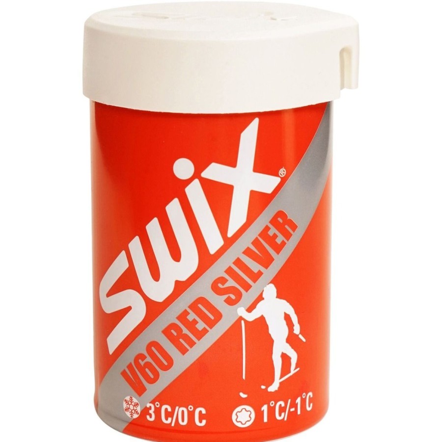 Snow Sports Swix | Swix V60 Red/Silver Ski Hardwax - 45G