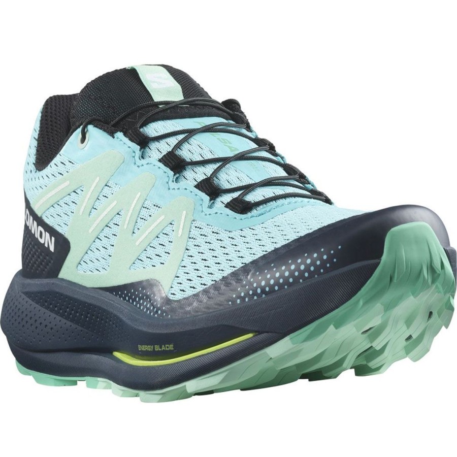 Footwear Salomon Women'S Athletic Shoes | Salomon Women'S Pulsar Trail Run - Blue Radiance/Carbon/Yucca