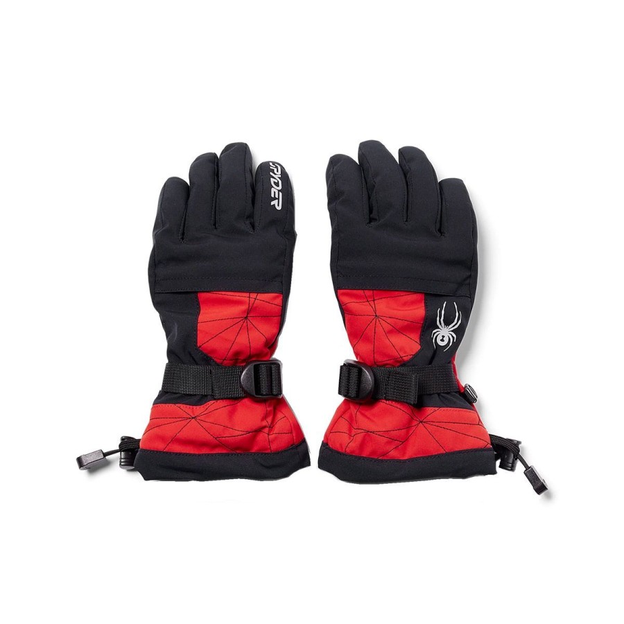 Clothing Spyder Boys' Clothing | Spyder Youth Overweb Gloves Volcano