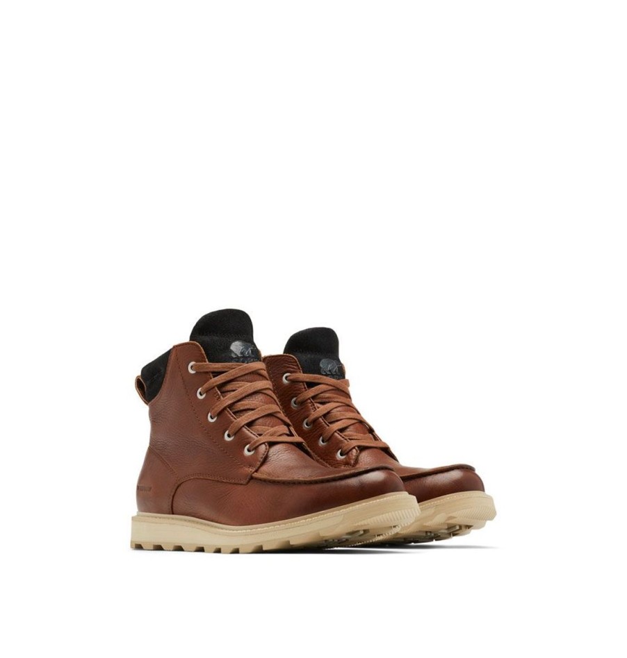 Footwear Sorel Men'S Hiking Boots | Sorel Mens' Madson Ii Moc Toe Waterproof Boot Eal Gaucho Tan/Oatm