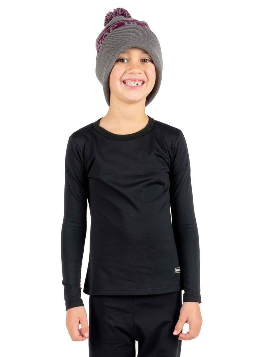 Clothing Blackstrap Boys' Clothing | Blackstrap Youth Therma Crew Baselayer Top - Black