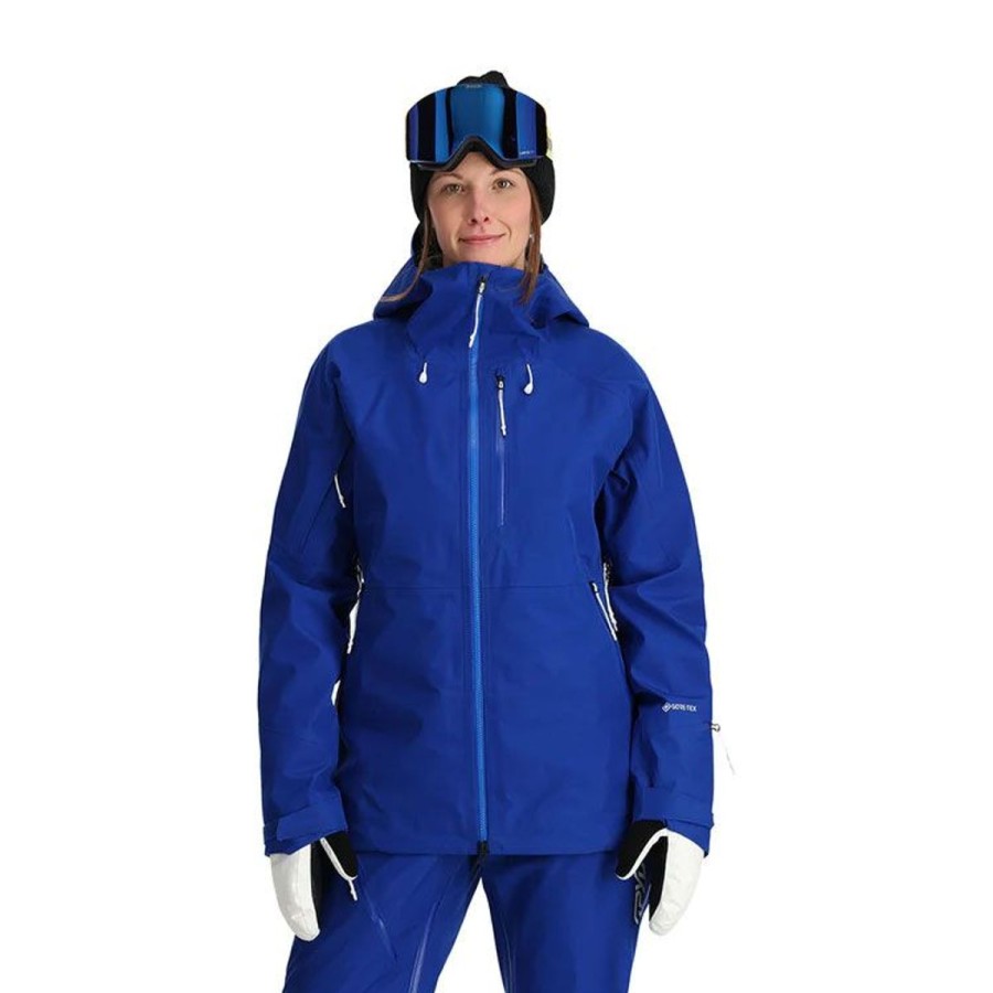 Clothing Spyder Jackets | Spyder Womens' Solitaire Hooded Jacket - Electric Blue