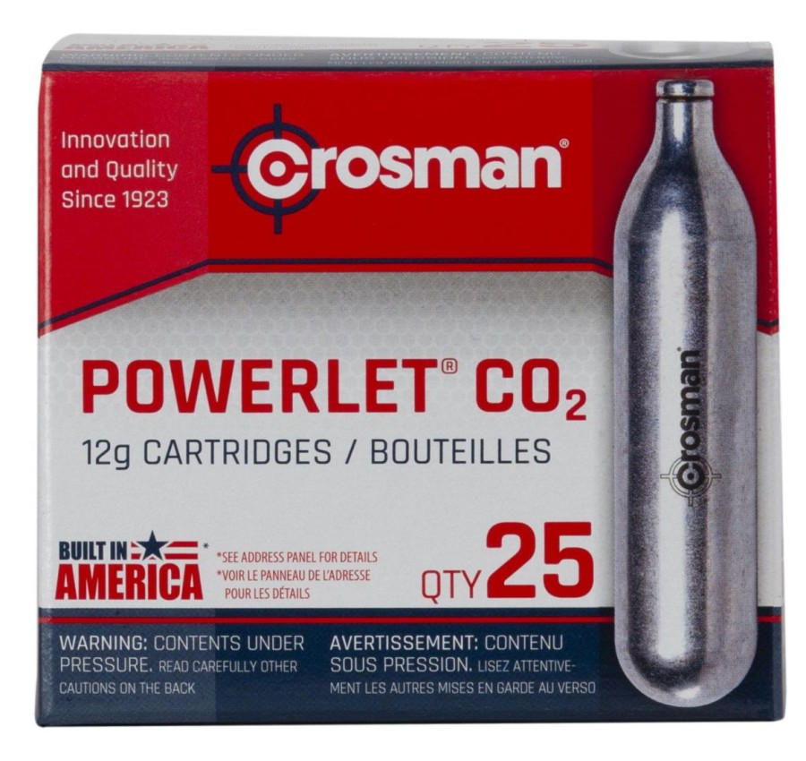 Shooting Crosman | Crosman Powerlet Co2 Cartridges - 25 Count