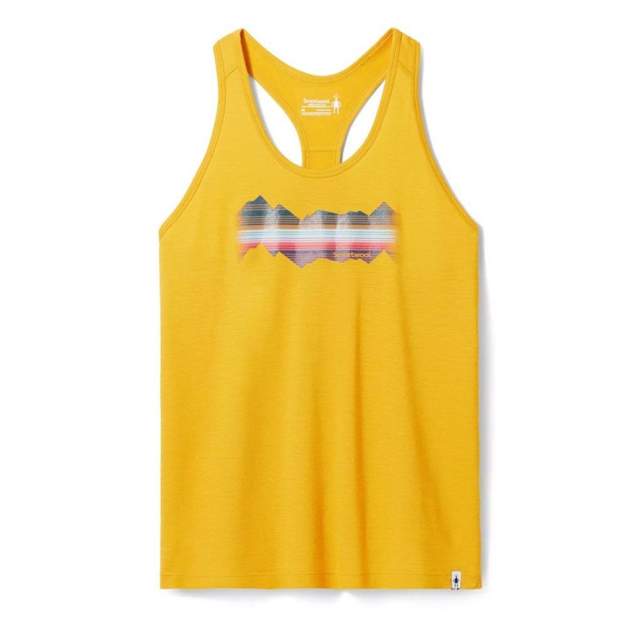 Clothing Smartwool Shirts | Smartwool Womens' Mountain Horizon Graph Tank - Honey Gold