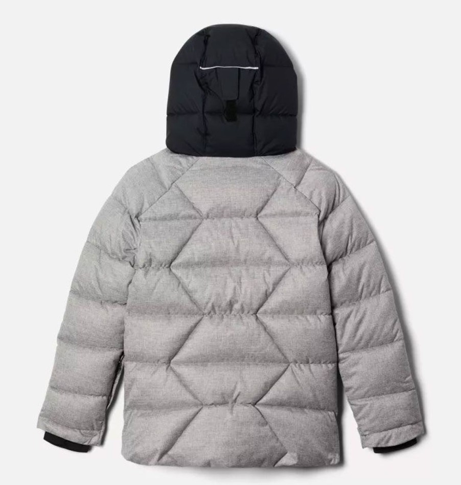 Clothing Columbia Boys' Clothing | Columbia Boys' Winter Powder Ii Quilt Jacket - City Grey Heather/Black