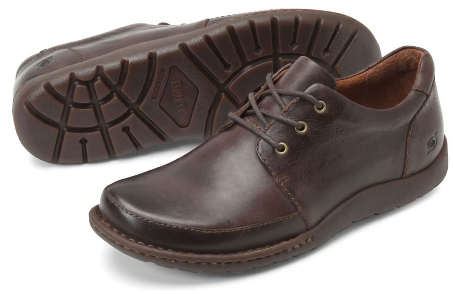 Footwear Born Men'S Casual Shoes | Born Men'S Nigel 3-Eye Shoes - Brown