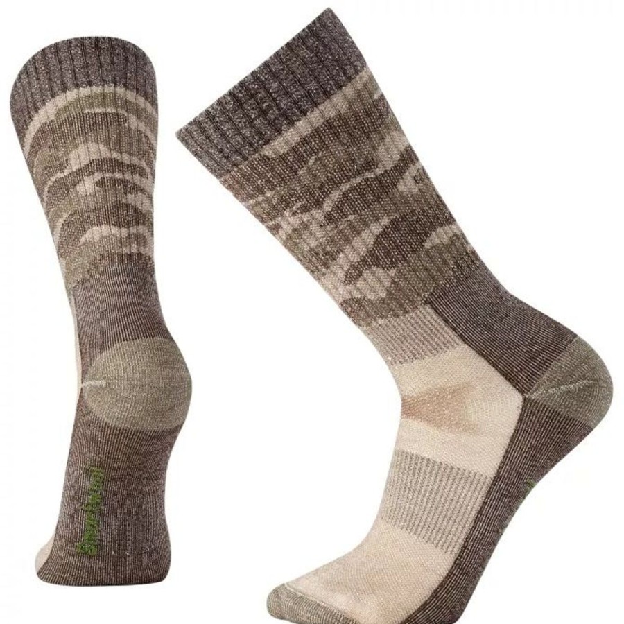 Footwear Smartwool Men'S Socks | Smartwool Men'S Hunting Medium Camo Crew - Fossil