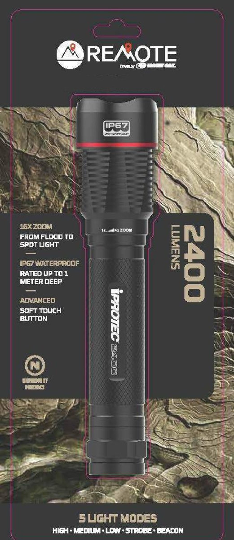 Camping Remote Flashlights | Remote Outdoorsman 2400 Lumen