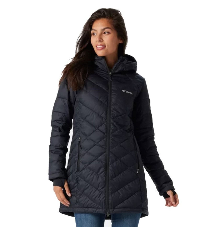 Clothing Columbia Jackets | Columbia Women'S Heavenly Long Hooded Jacket - Black