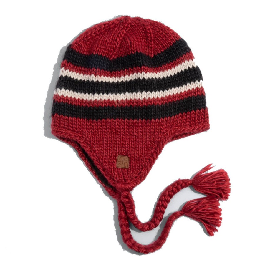 Clothing Coal Kids' Accessories | Coal The Dori Earflap Beanie Dark Red