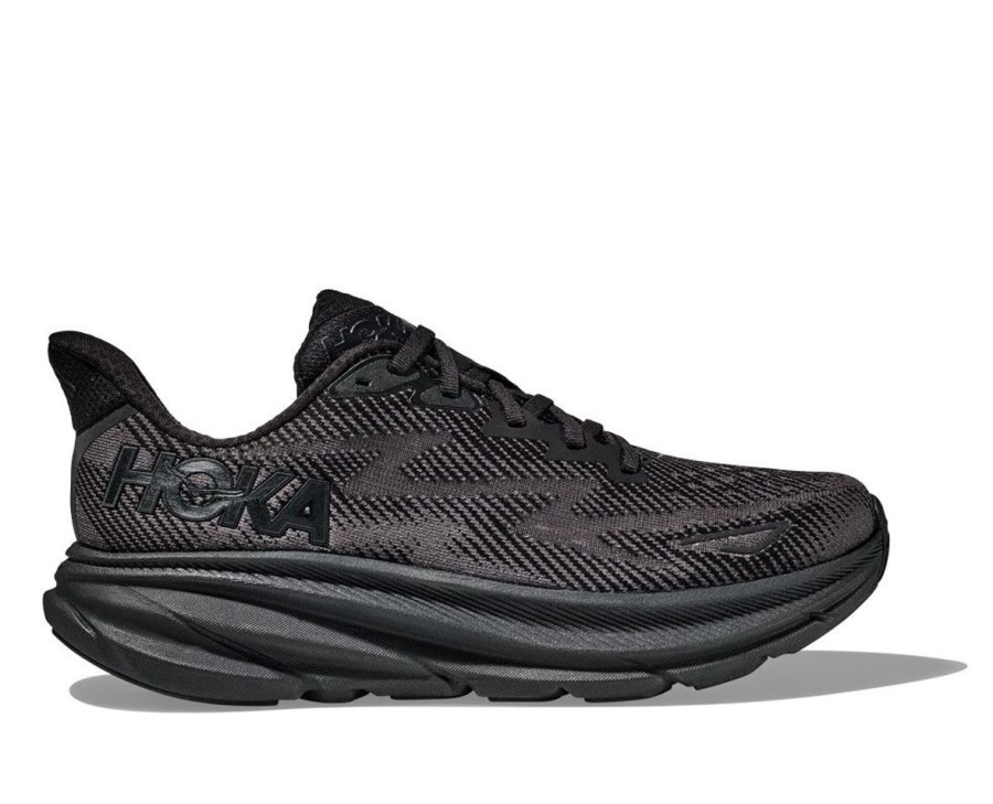 Footwear Hoka One One Men'S Athletic Shoes | Hoka One One Men'S Clifton 9 Running Shoes - Black/Black