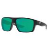 Clothing Costa Del Mar | Costa Del Mar Bloke 580G Sunglasses - Matte Black/Gray/Green Mirror