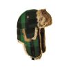 Clothing Mad Bomber Accessories | Mad Bomber Wool Green/Black Plaid W/Brown Fur