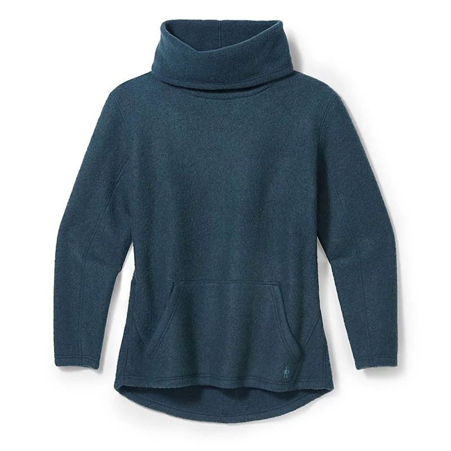 Clothing Smartwool Hoodies & Sweatshirts | Smartwool Womens' Hudson Trail Fleece Pullover - Twilight Blue