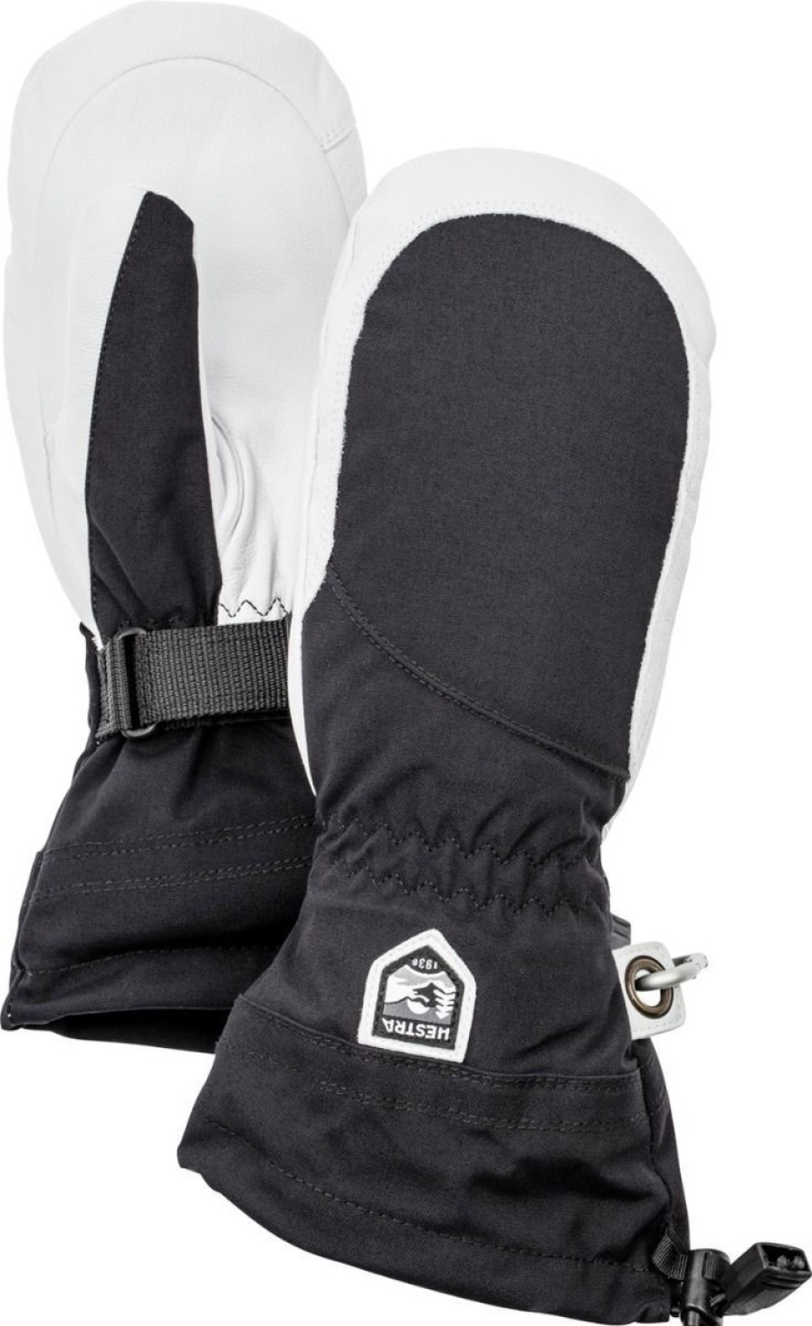 Clothing Hestra Gloves & Mittens | Hestra Women'S Heli Ski Mitt - Black/Offwhite