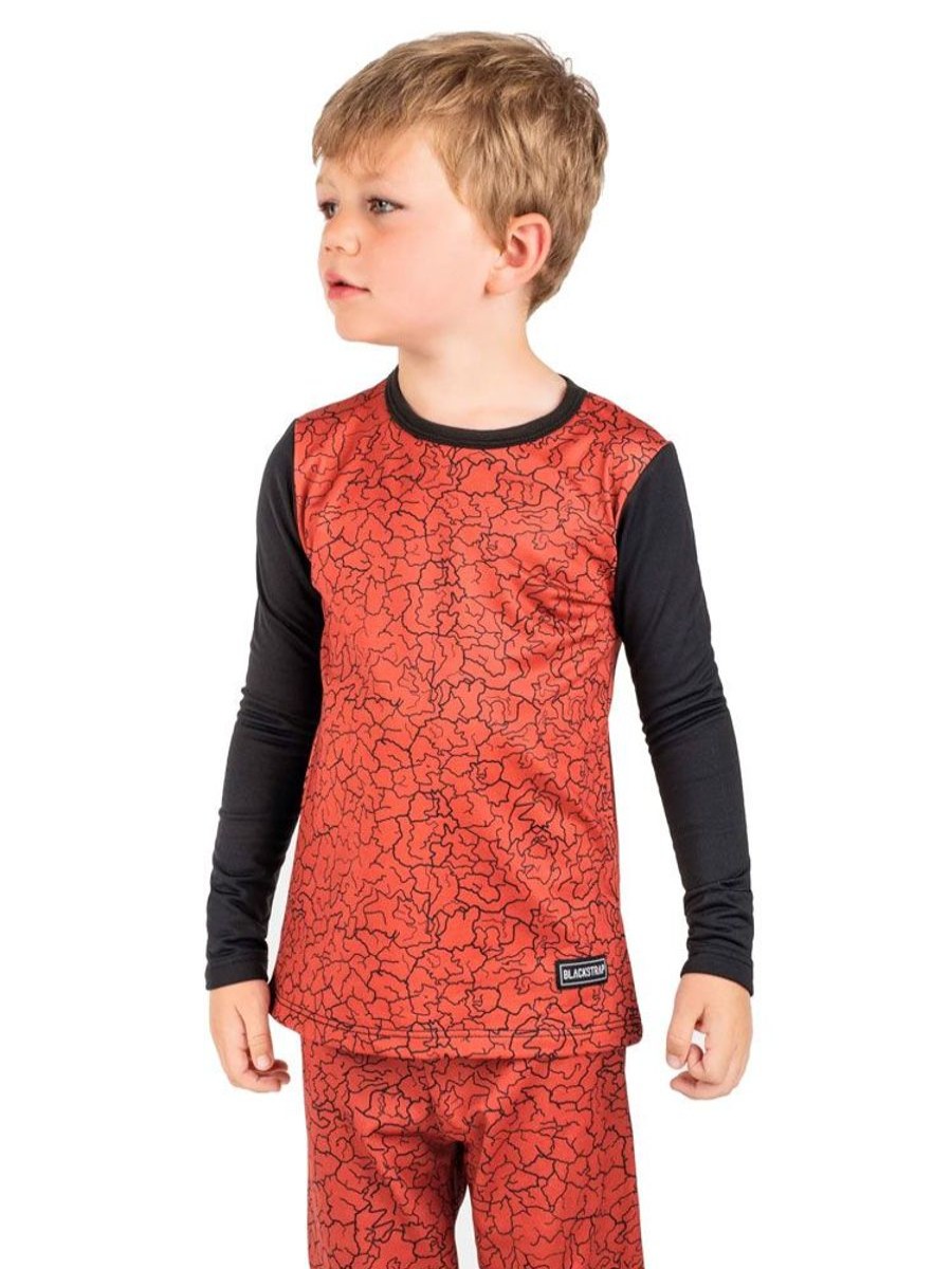 Clothing Blackstrap Boys' Clothing | Blackstrap Youth Therma Crew Baselayer Top - Magma Rust