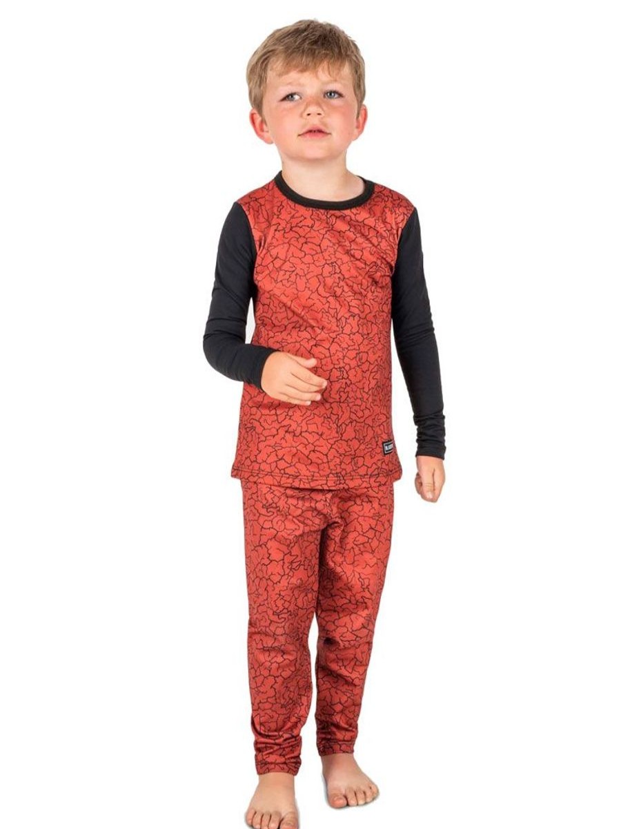 Clothing Blackstrap Boys' Clothing | Blackstrap Youth Therma Crew Baselayer Top - Magma Rust