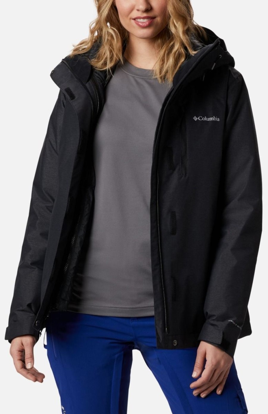 Clothing Columbia Jackets | Columbia Women'S Whirlibird Iv Interchange Jacket - Black Crossdye