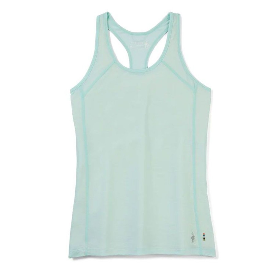 Clothing Smartwool Shirts | Smartwool Womens' Merino 120 Racerback Tank - Bleached Aqua Heather