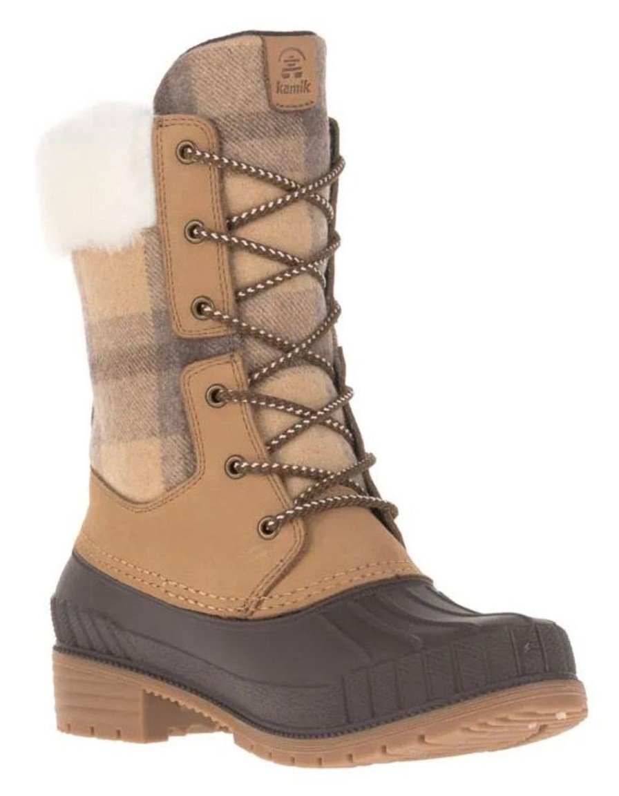 Footwear Kamik Women'S Winter Boots | Kamik Women'S Kamik Sienna Cuff -4F Waterproof - Tan