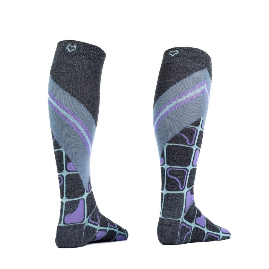 Footwear Fox River Women'S Socks | Fox River Women'S Apres Ultra Lightweight Over-The-Calf - Grey/Silver