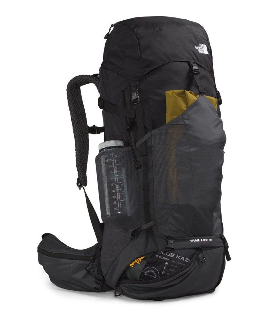 Camping The North Face Backpacking Packs | The North Face Trail Lite 50L Backpack - Tnf Black/Asphalt Grey