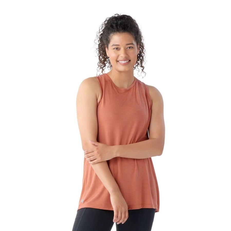 Clothing Smartwool Shirts | Smartwool Womens' Active Ultralite High Neck Tank - Copper