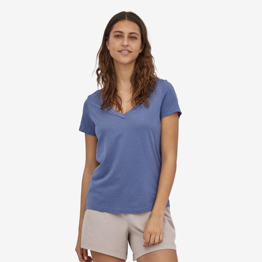 Clothing Patagonia Shirts | Patagonia Women'S Side Current Tee - Current Blue