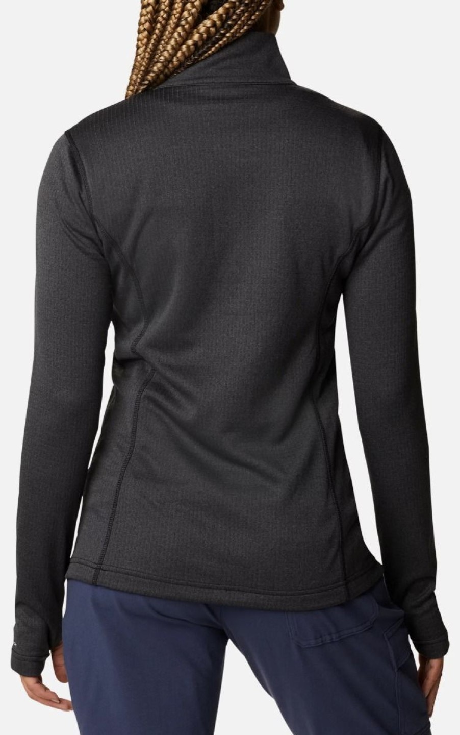 Clothing Columbia Sweaters | Columbia Women'S Park View Grid Full Zip Fleece Pullover - Black Heather