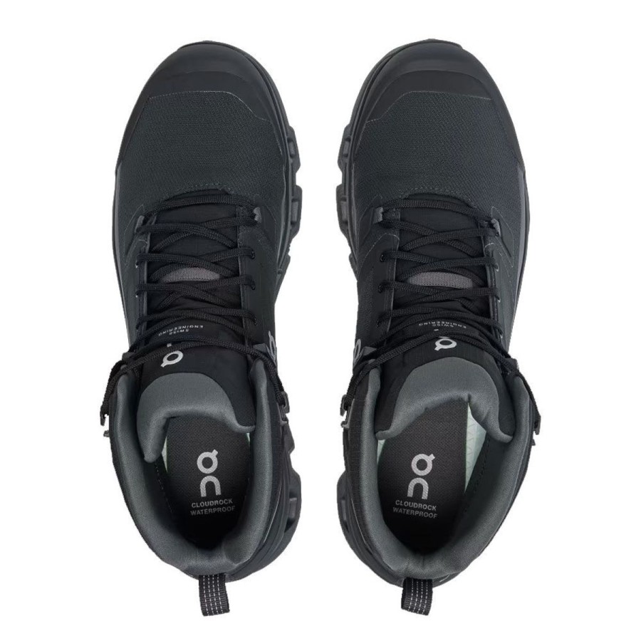 Footwear On Running Men'S Hiking Boots | On Running Mens' Cloudrock 2 Waterproof Black/Eclipse