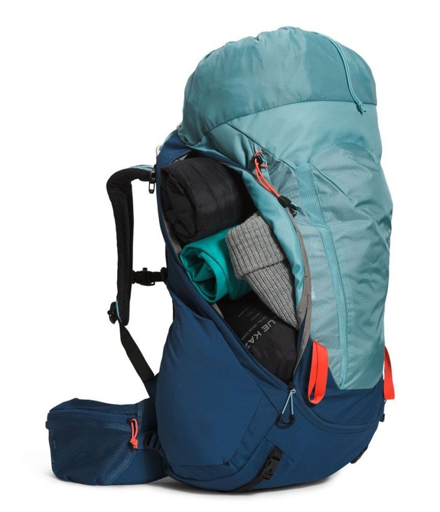 Camping The North Face Backpacking Packs | The North Face Women'S Terra 55 Backpacking Pack - Reef Waters