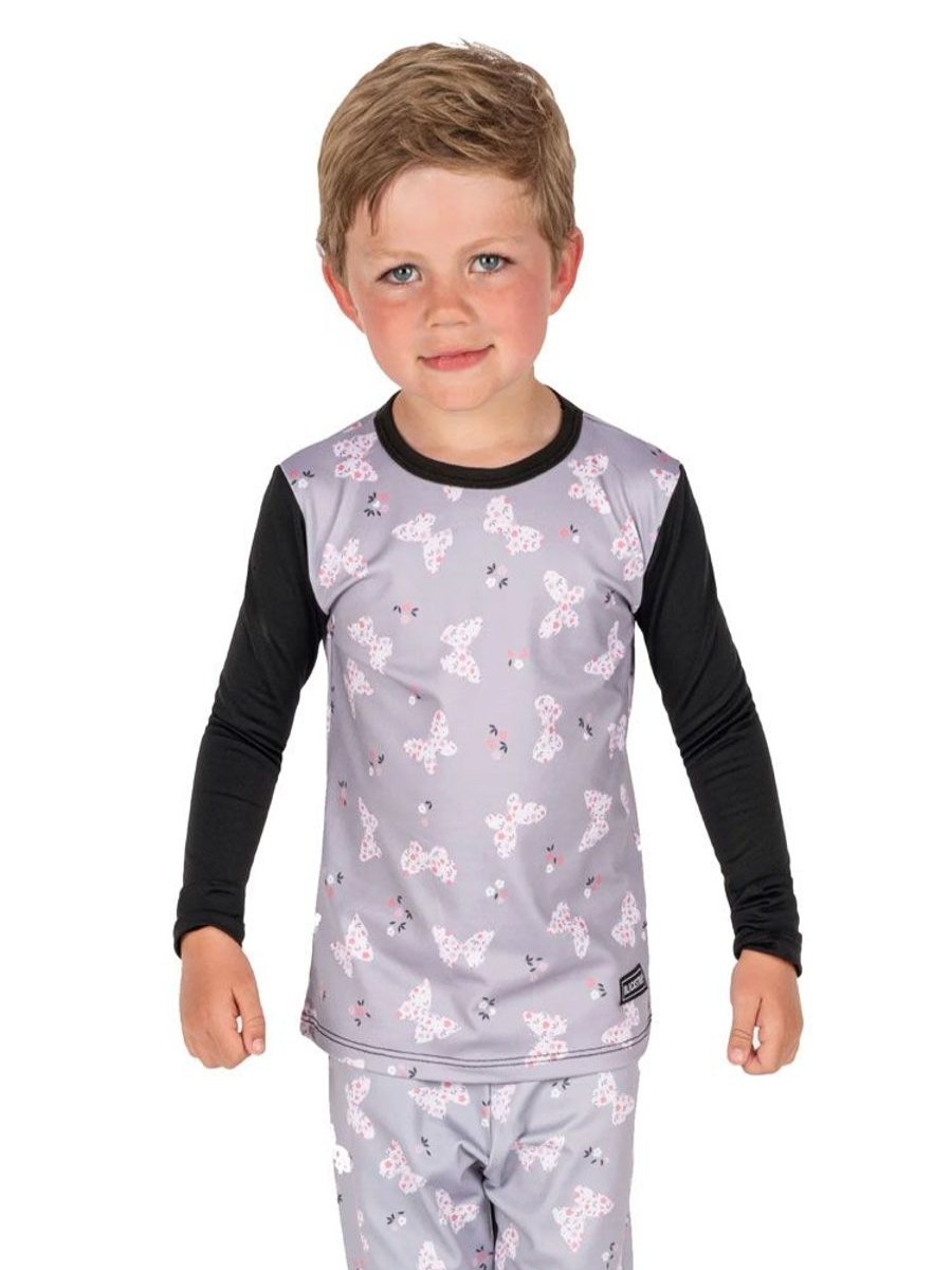 Clothing Blackstrap Boys' Clothing | Blackstrap Youth Therma Crew Baselayer Top - Butterflies