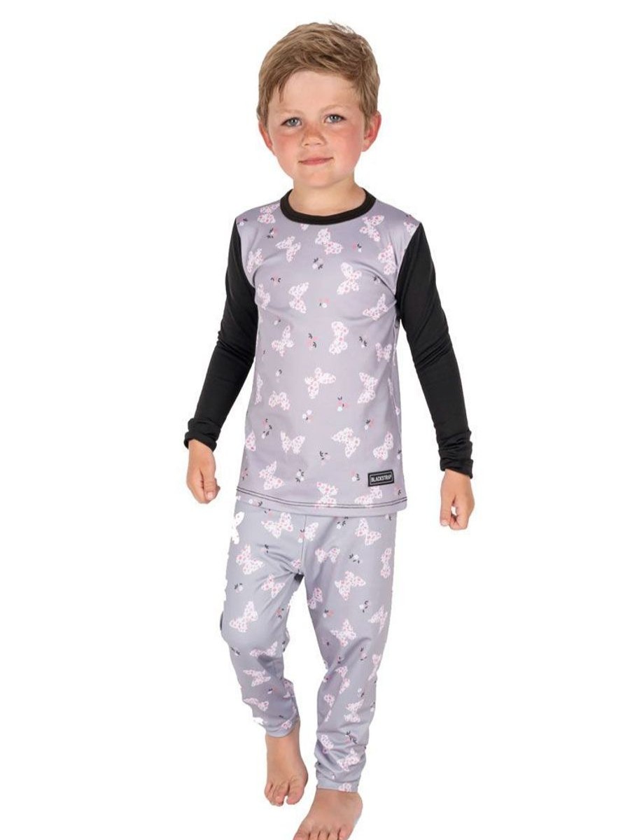 Clothing Blackstrap Boys' Clothing | Blackstrap Youth Therma Crew Baselayer Top - Butterflies