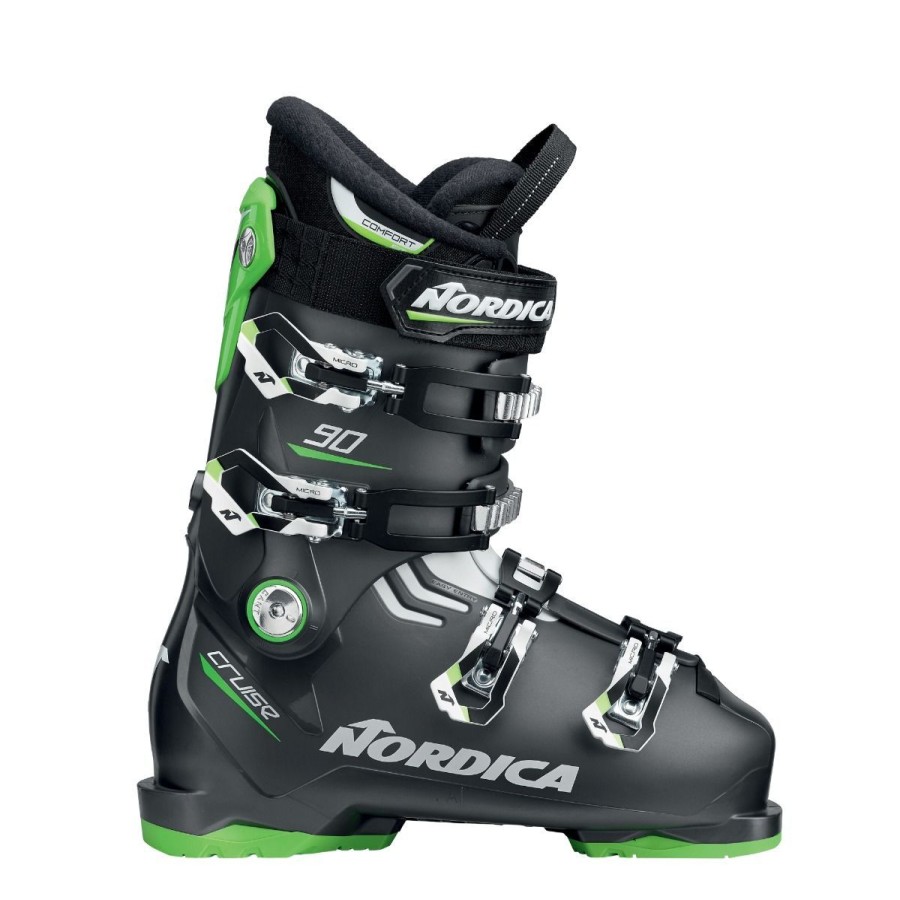 Snow Sports Nordica Downhill Ski Boots | Nordica Cruise 90 Boot 104Mm 20/21 - Anthracite/Green/White